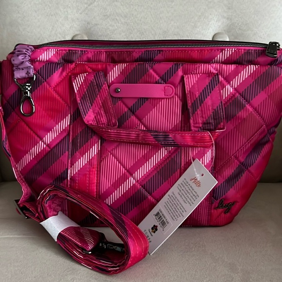 lug Handbags - NWT Lug Dory Crossbody Bag in Berry Plaid